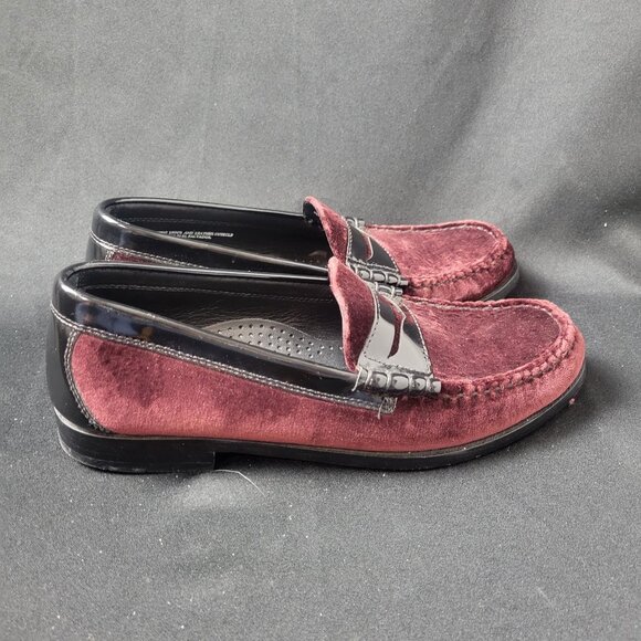 WEEJUNS GH Bass Velvet Penny Loafer Men 8D Larson Smoking Shoes Holiday Party